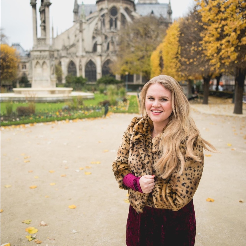 Loft faux fur coat